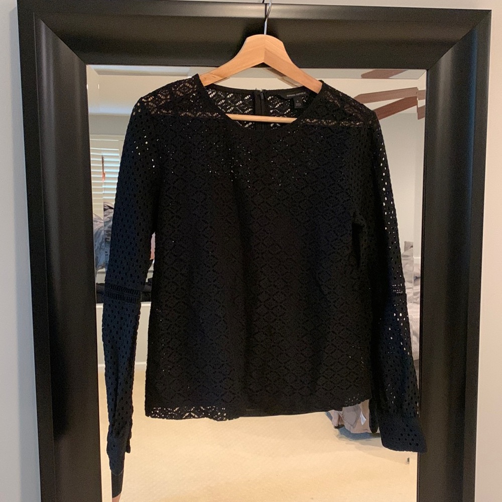 Banana Republic Black Lacey blouse